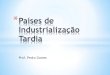 Prof. Pedro Gomesescolasaojorge.com.br/site/wp-content/uploads/2020/... · Países de industrialização tardia: a maioria desses países ainda está nas fases iniciais de suas industrializações,