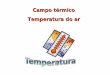 Campo térmico Temperatura do arwp.ufpel.edu.br/glaubermariano/files/2011/10/Temperatura.pdf · 1) Inversão térmica por radiação: Normalmente no inverno sem a presença de nuvens