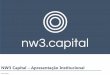 NW3 Capital Apresentação Institucional · NW3 Capital –Apresentação Institucional 6 Produtos de Investimento NW3 EVENT DRIVEN FIC FIM Classificação ANBIMA: Multimercado Estratégia