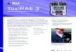 ToxiRAE 3 Datasheet€¦ · •01 Mini-CD com manual de instruções e materiais de treinamento; •01 Clip Jacaré •01 Adaptador de Calibração Pacote com 10 unidades: •10 detectores