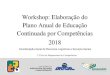 1 Workshop: Elaboração do Plano Anual de Educação ...enagro.agricultura.gov.br/PDP/paec-por-competencias/DACoordenao… · incluindo recursos de formatação, revisão textual,