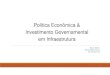 Política Econômica & Investimento Governamental em ...repositorio.enap.gov.br/bitstream/1/3827/3/Aula 2 Política Econômic… · Comunicação Clara e Oportuna Execução Coerente