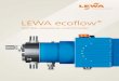 LEWA ecofl ow · Os cabeçotes de bomba de pistão simples da Série K. Cabeças de bomba de pistão são uma alternativa para fluidos simples Com este projeto, o fluido dosado é