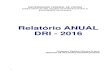 Relatório ANUAL DRI - 2016³rio-2016.pdf3 A finalidade deste relatório é expor as atividades desenvolvidas pela equipe da Diretoria de Relações Internacionais e Interinstitucionais