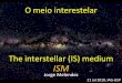 The interstellar (IS) medium ISM - USPthais/ceu2/ism.pdf · 2010. 7. 21. · A componente mais abundante do meio interestelar é o gás Em média a densidade do meio interestelar
