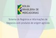 Sistema de Registros e Informações de Negocios com ... · A Bolsa Brasileira de Mercadorias A Bolsa exerce as suas atividades operacionais por meio das corretoras de mercadorias