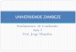 UNIVERSIDADE ZAMBEZEnhambiu.uem.mz/wp-content/uploads/2012/11/FComb_Aula-3.pdf · 2013. 4. 18. · 9 Prof. Jorge Nhambiu Onde k o é o factor pré-exponencial e E a energia de activação