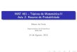 MAT 461 – Topicos de Matem´atica II Aula 2: Resumo de ...edson/courses/aulas/aula2.pdf · Edson de Faria (IME-USP) MAT 461 – To´picos de Matematica II Aula 2: Resumo de Probabi14