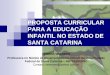 PROPOSTA CURRICULAR PARA A EDUCAÇÃO INFANTIL NO ESTADO DE 