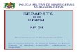 SEPARATA DO BGPM Nº - Polícia Militar de Minas Gerais