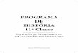 PROGRAMA DE HISTÓRIA 11ª Classe