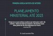 PLANEJAMENTO MINISTERIAL ATÉ 2023