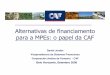 Alternativas de financiamento para a MPEs: o papel da CAF
