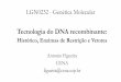 Tecnologia do DNA recombinante - edisciplinas.usp.br